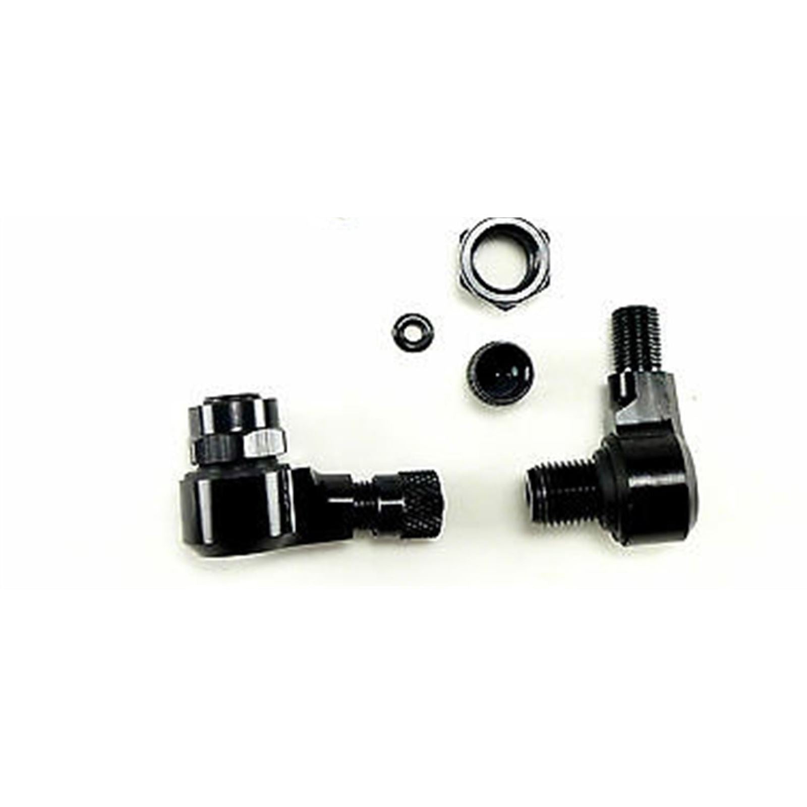 2FastMoto 11.3mm 90 Degree Metal Tire Valve Stems - Black - Set of 2 [MPN: 09-3040B]_935426