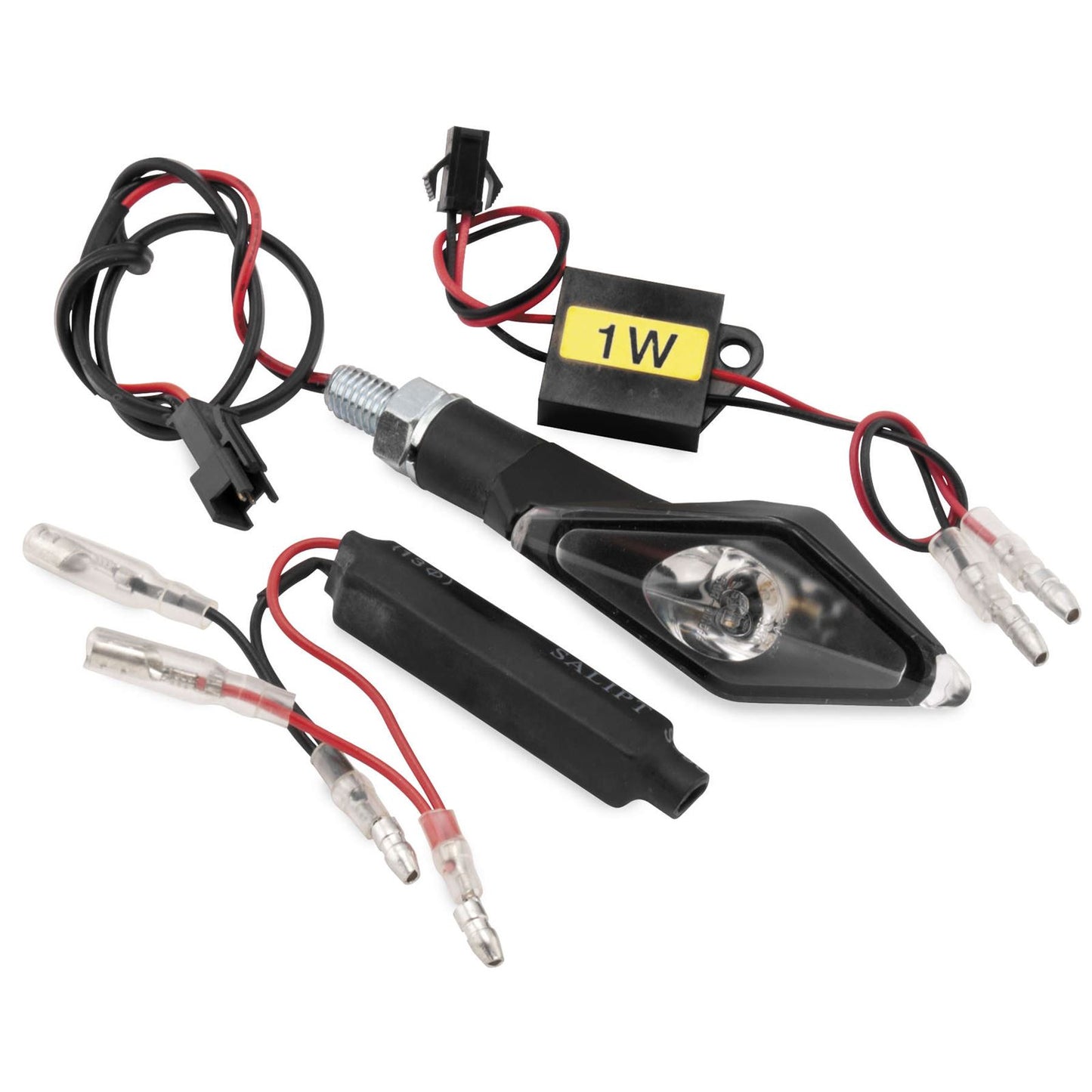 BikeMaster Alien Angle LED Turn Signals with Resistors Black FA45LEDBLK_92296