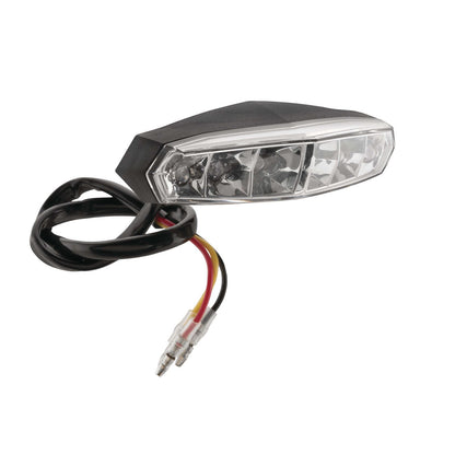 BikeMaster Mini-LED Taillight w/License Plate Light Red White 4" x 1-1/4" H 1-1/2" HB020R09_92306