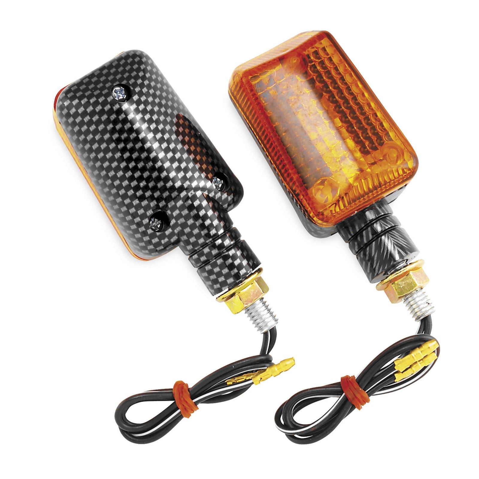 BikeMaster Universal Marker Light - Mini Stalk Amber/Carbon 25-8149_92555