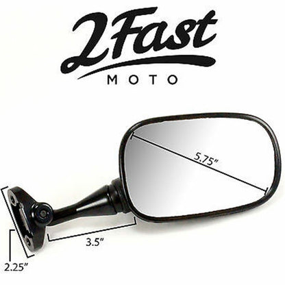 2FastMoto Right Side Black Mirror For Many Honda 99-06 CBR RVT Models 88110-MCJ-013_631841