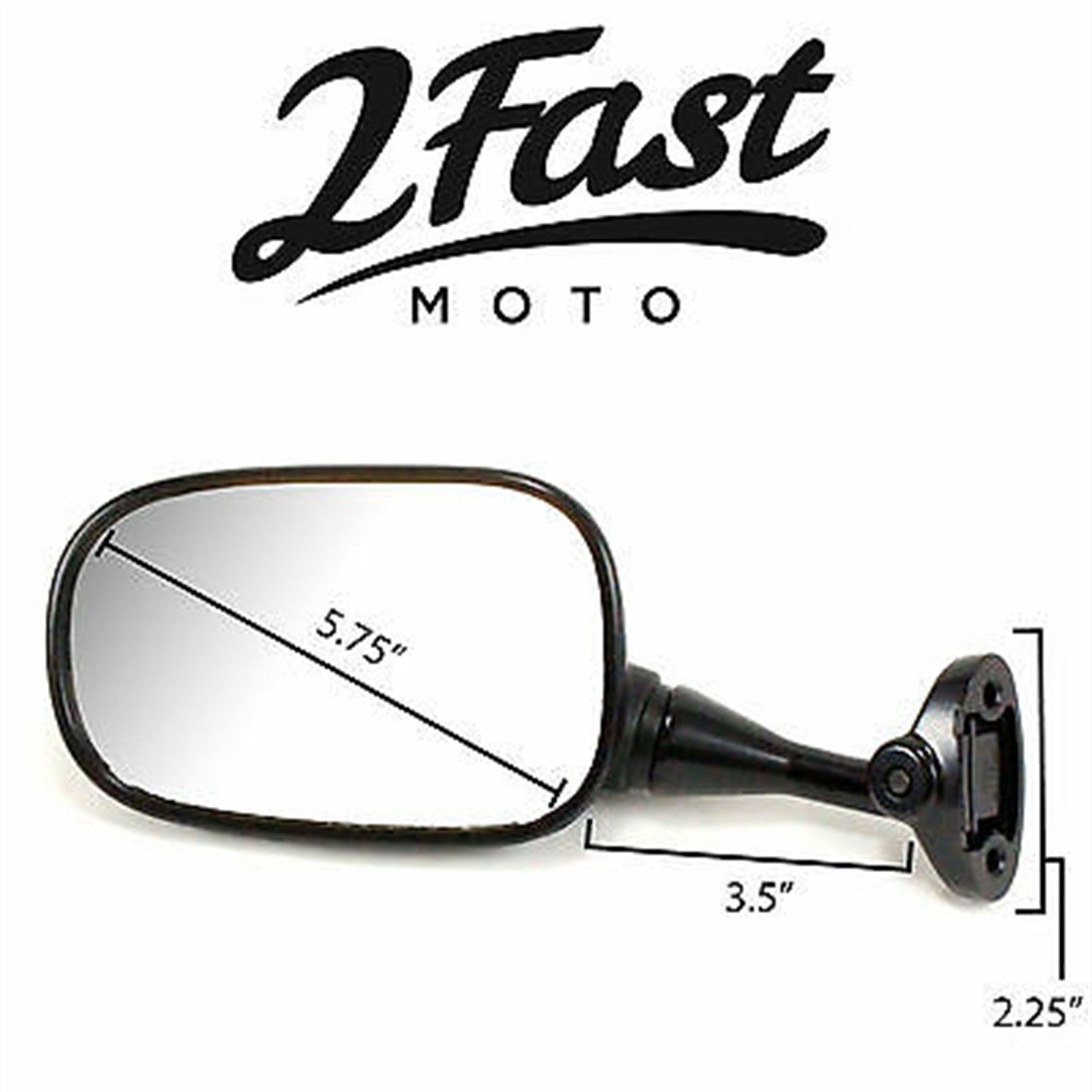 2FastMoto Left Side Black Mirror For Honda 99-06 CBR600F4i CBR929RR RVT1000R 88120-MCJ-013_663995
