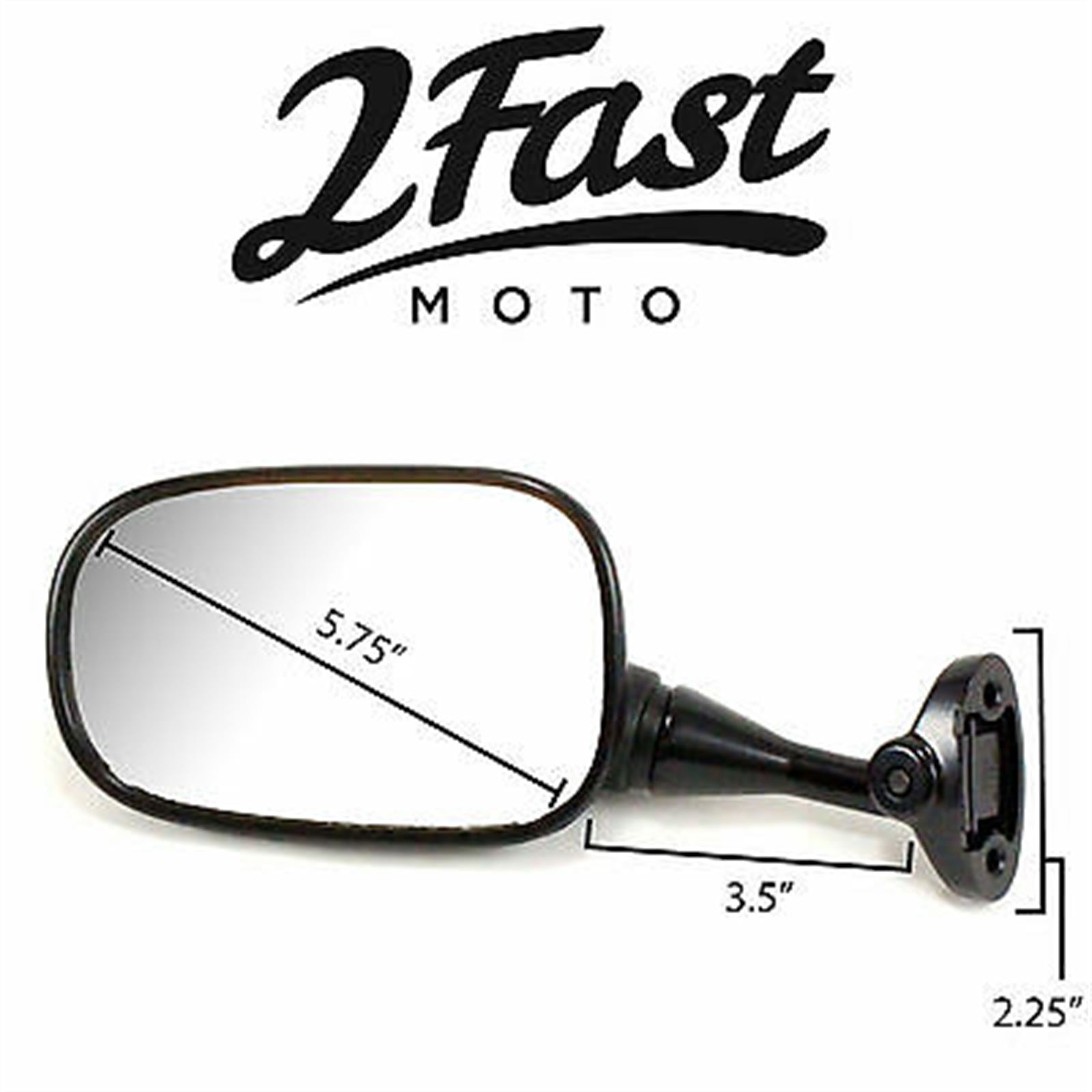 2FastMoto Left Side Black Mirror For Honda 99-06 CBR600F4i CBR929RR RVT1000R 88120-MCJ-013_663995