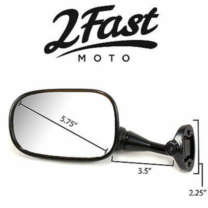 2FastMoto Left Side Black Mirror For Honda 99-06 CBR600F4i CBR929RR RVT1000R 88120-MCJ-013_663995