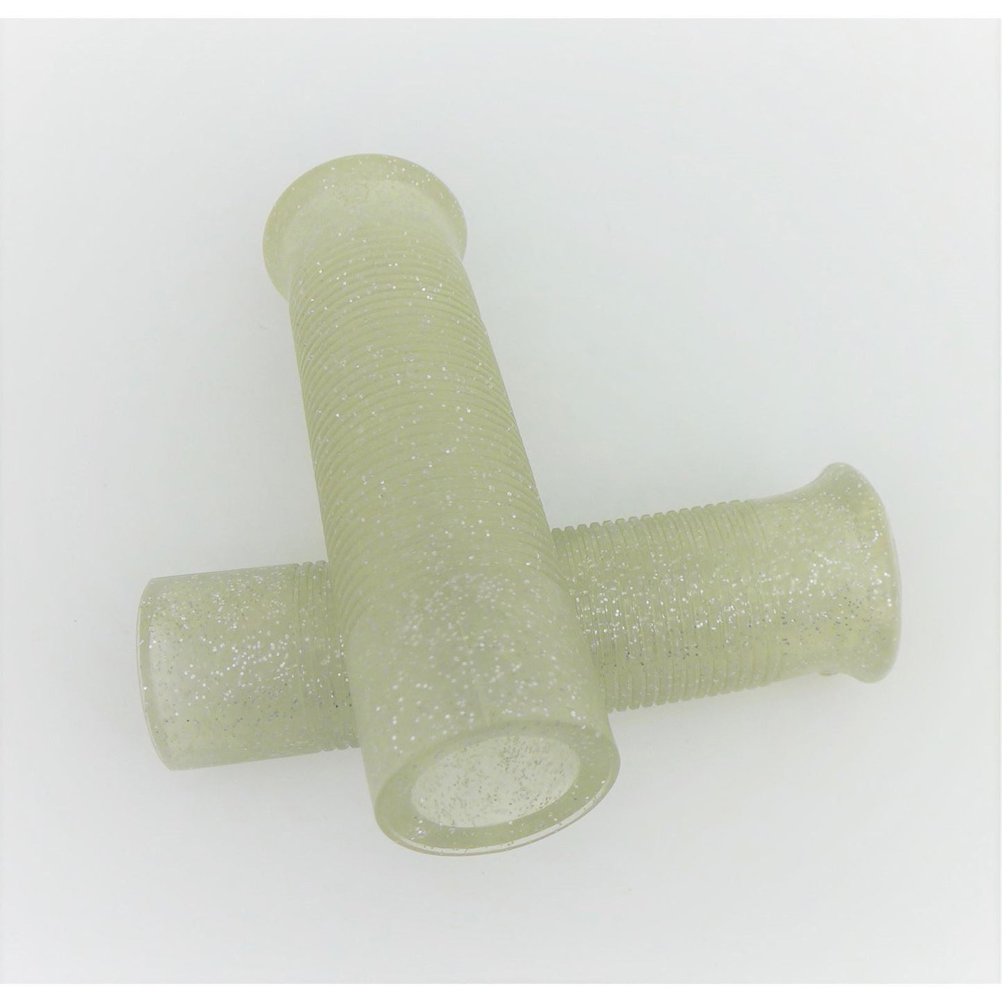 2FastMoto Jackhammer Style Grips 7/8" for Motorcycles & ATVs Clear Metal Flake 01-21855W_1164842