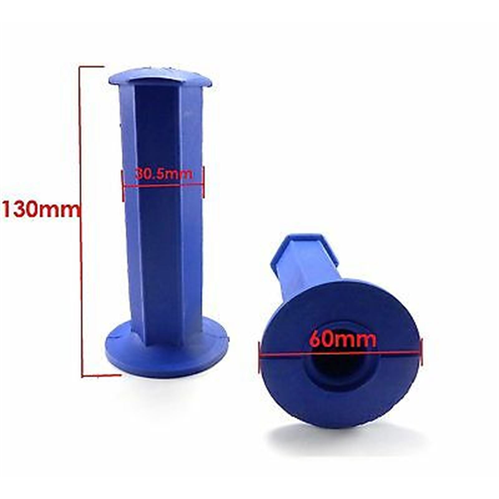 2FastMoto Vintage Motocross MX Blue Six-Sided Hex Shape 7/8" Grips  2fm-01-2129bu_635806
