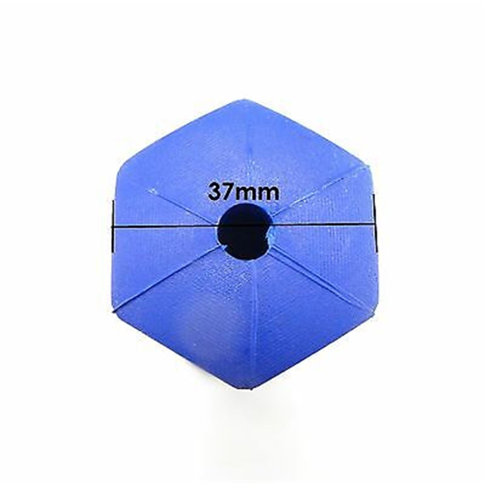 2FastMoto Vintage Motocross MX Blue Six-Sided Hex Shape 7/8" Grips  2fm-01-2129bu_635804