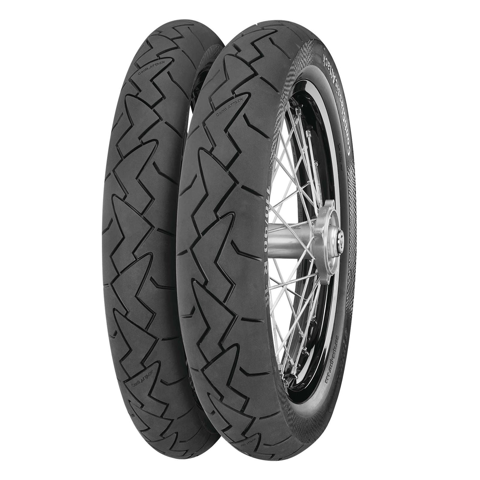Continental Tire - Powersports Classic Attack Vintage/Classic Bike Radial Tire 90/90-18, Front, 51V 02443340000_505860