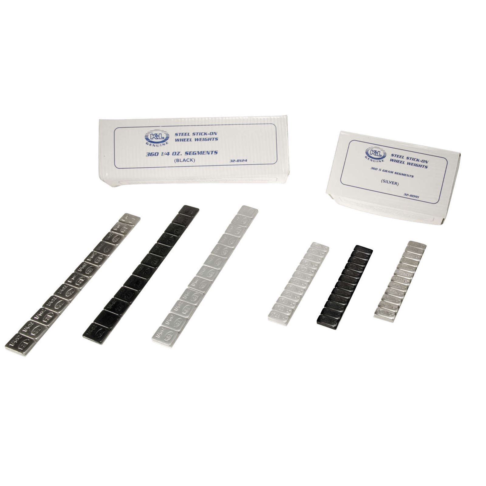 K&L Wheel Weights - Steel - Stick-On - 5 Gram - Black [MPN: 32-8090]_93332