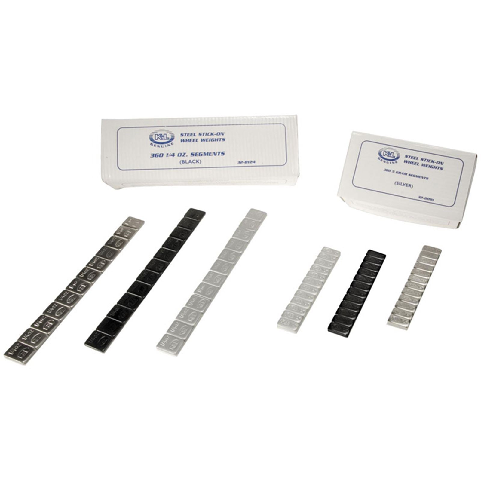 K&L Wheel Weights - Steel - Stick-On - 5 Gram - Black [MPN: 32-8090]_560686