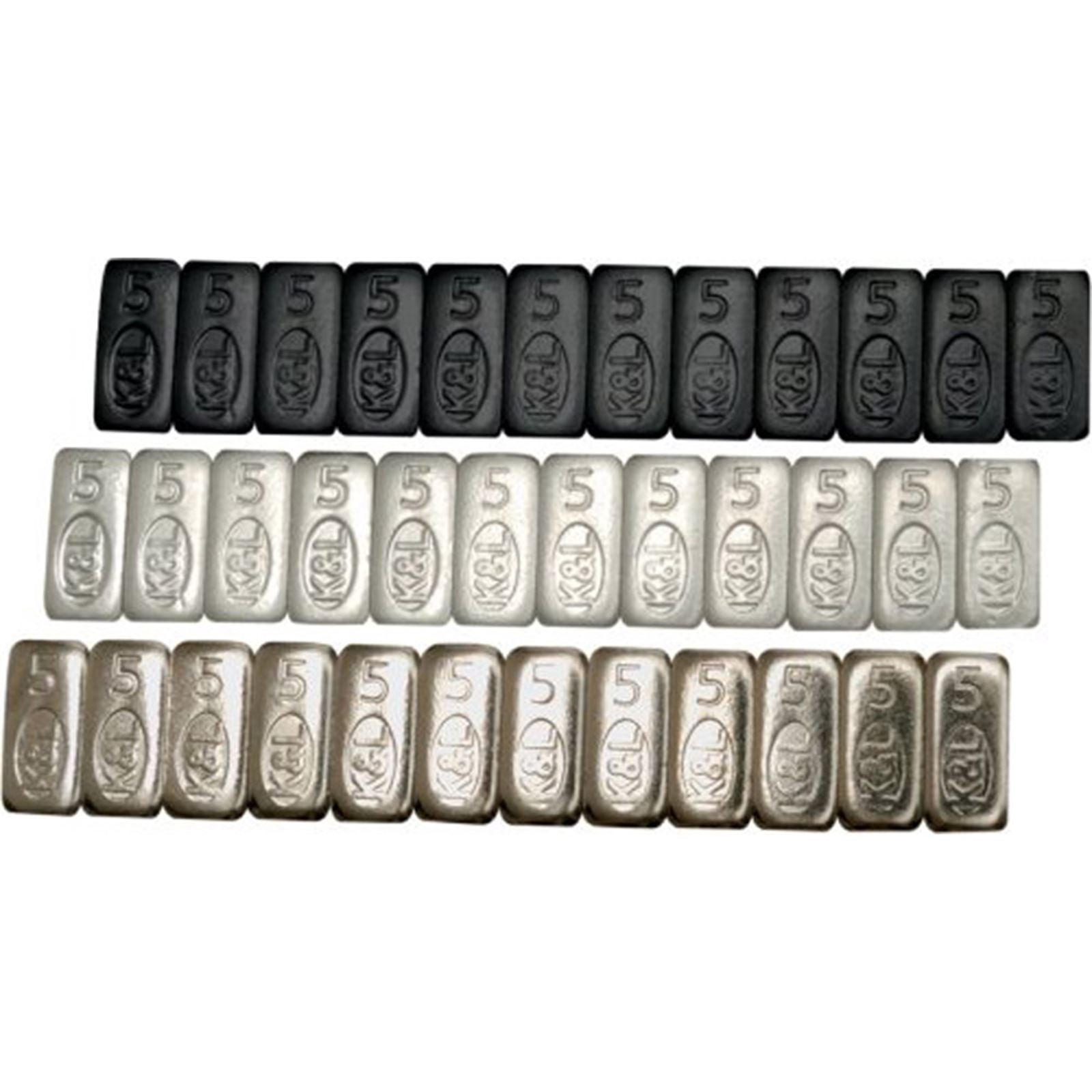 K&L Wheel Weights - Steel - Stick-On - 5 Gram - Silver 32-8091_560688