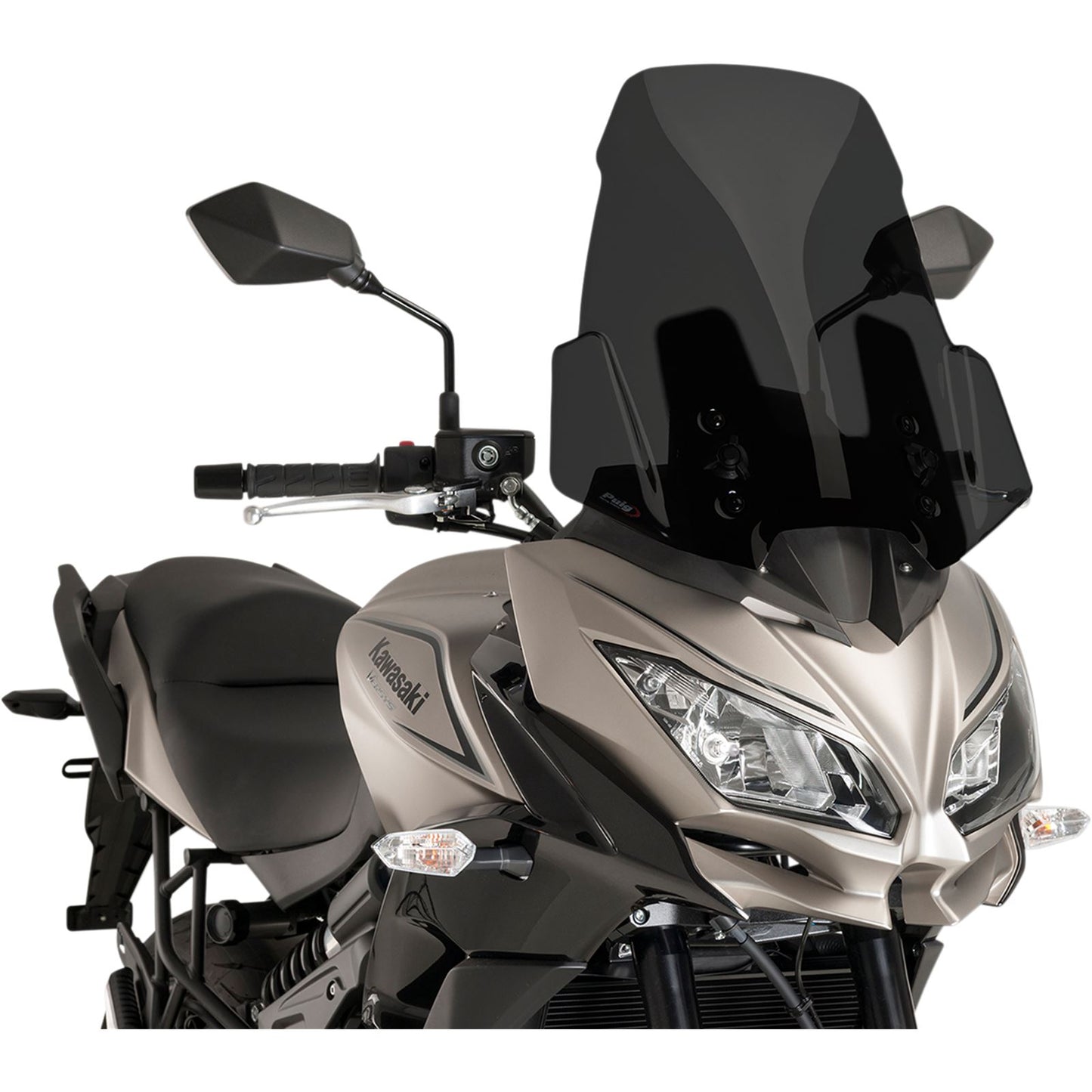 Puig Race Windscreen - Dark Smoke - Tour Fits Kawasaki [MPN: 9421F]_461479