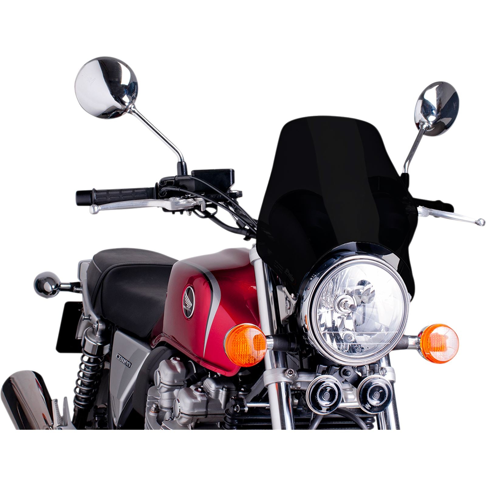 Puig Naked Windshield 8" - Black - ER5 0869N_461635