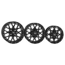 ITP Hurricane Alloy Aluminum Wheels - 12 x 7 - Matte Black 1228631536B_506981