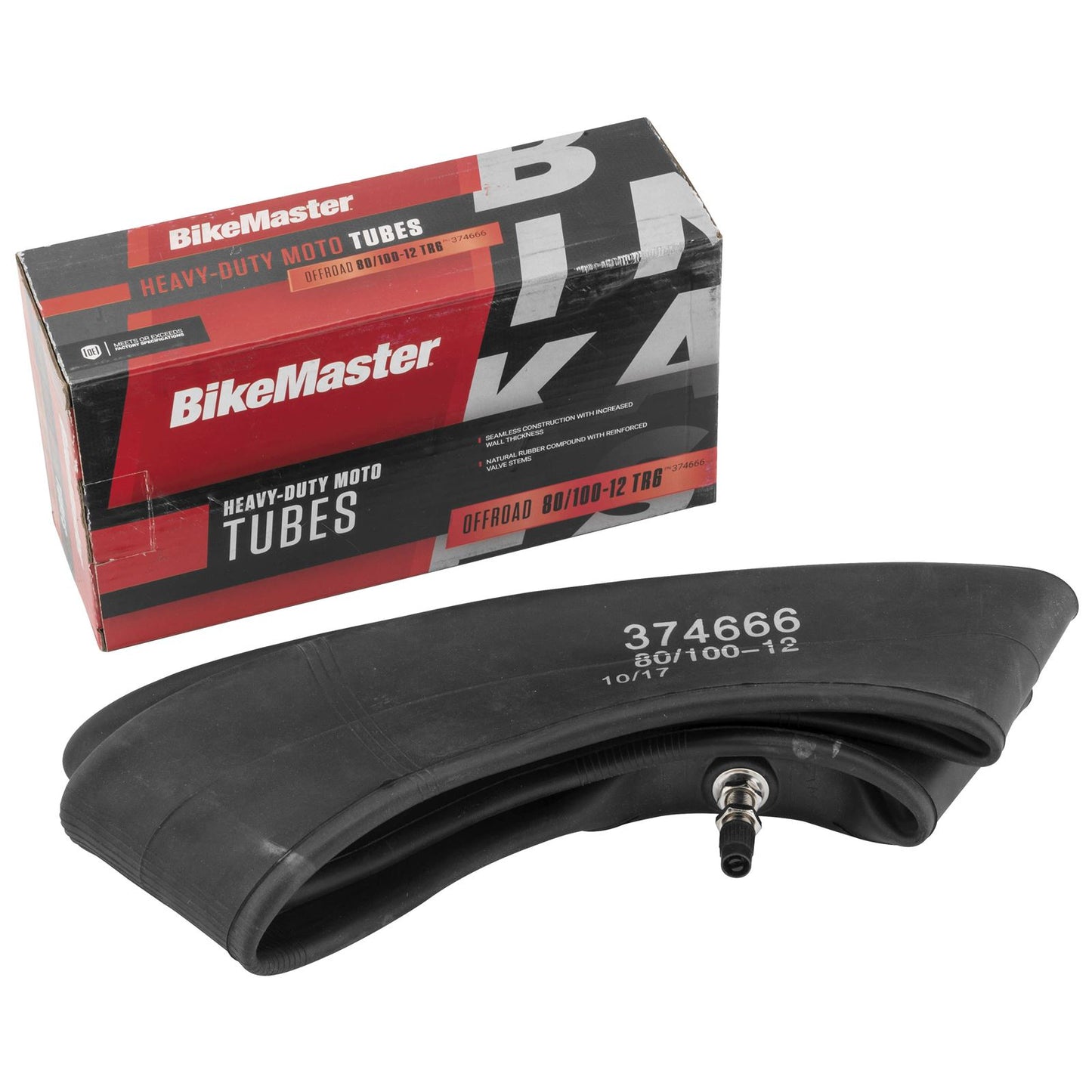 BikeMaster 80/100-12 TR6 Heavy-Duty Moto Tube [MPN: 374666]_95133
