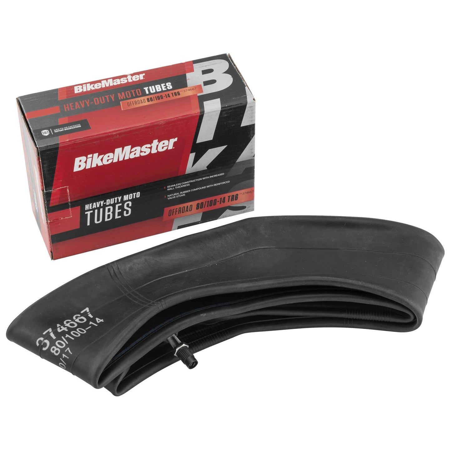 BikeMaster 80/100-14 TR6 Heavy-Duty Moto Tube 374667_95134