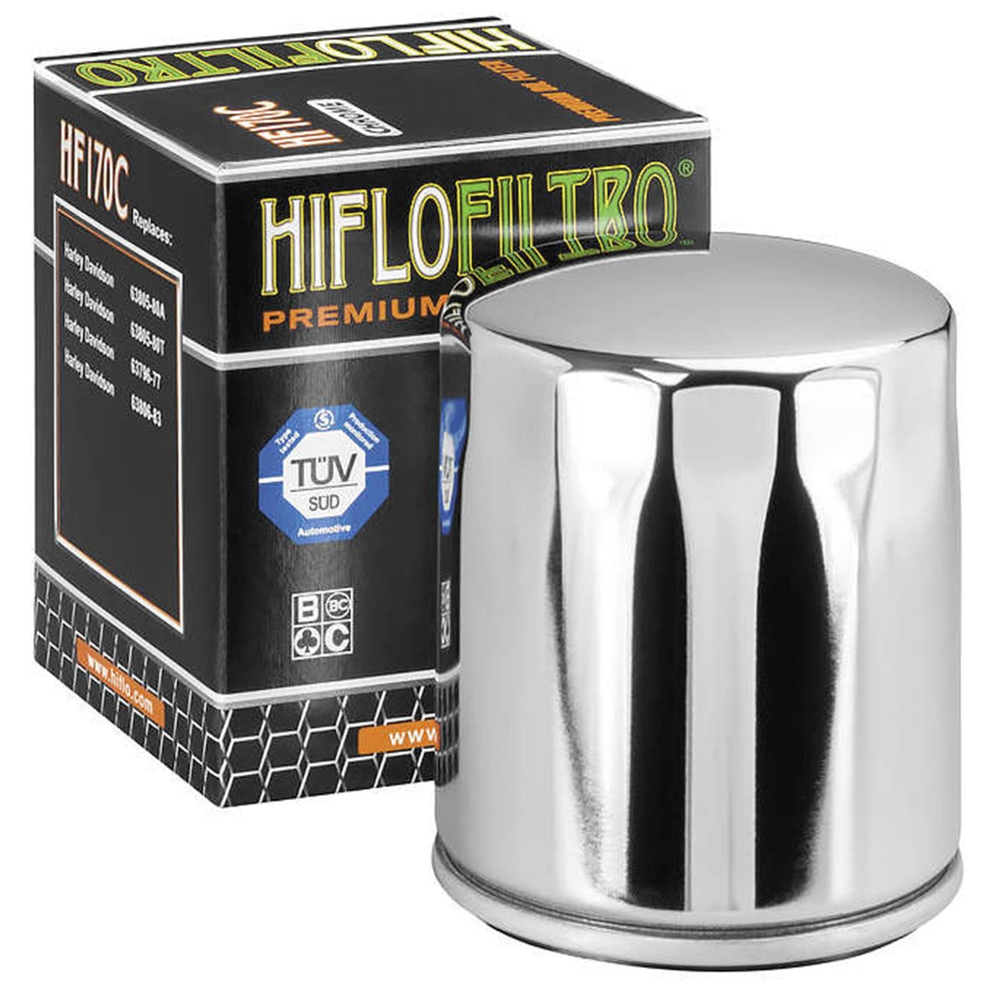 Hiflofiltro Oil Filter Chrome HF170C_95213