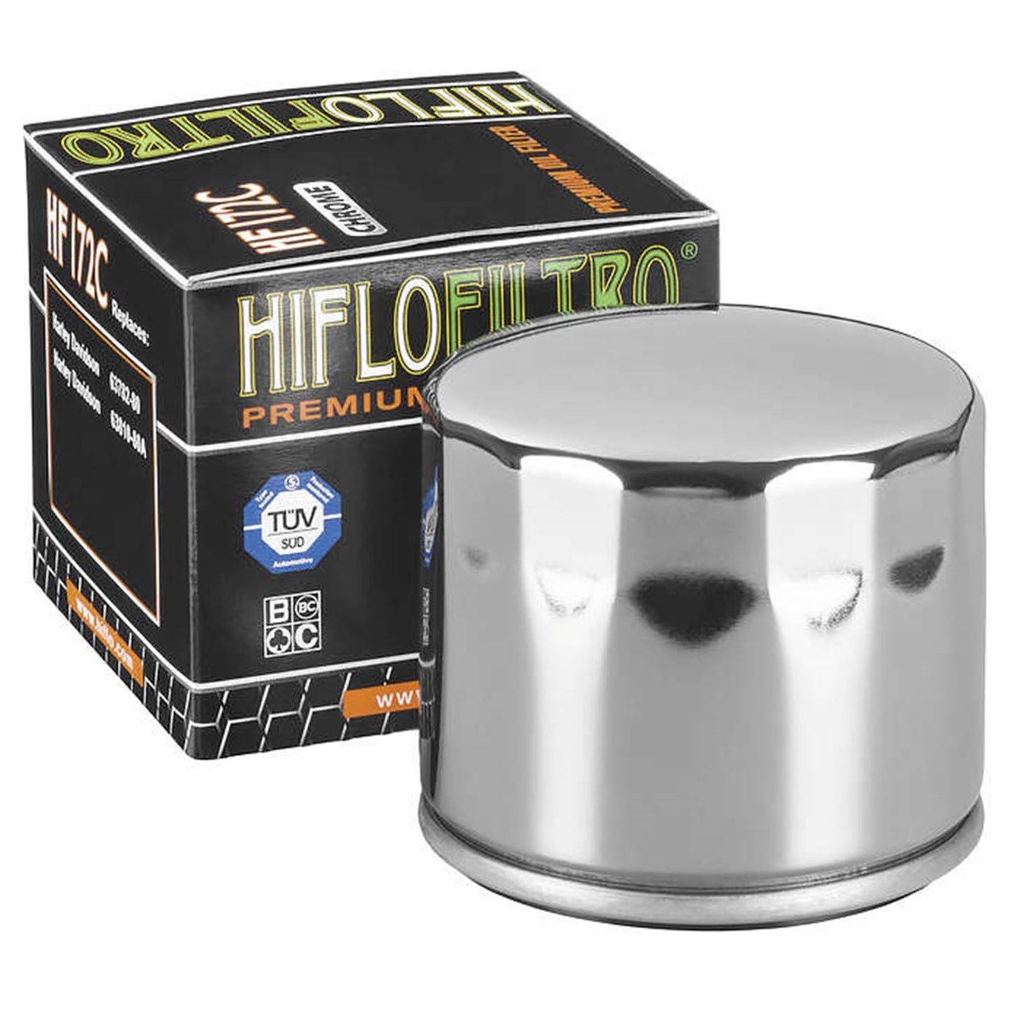 Hiflofiltro Oil Filter Chrome HF172C_95221