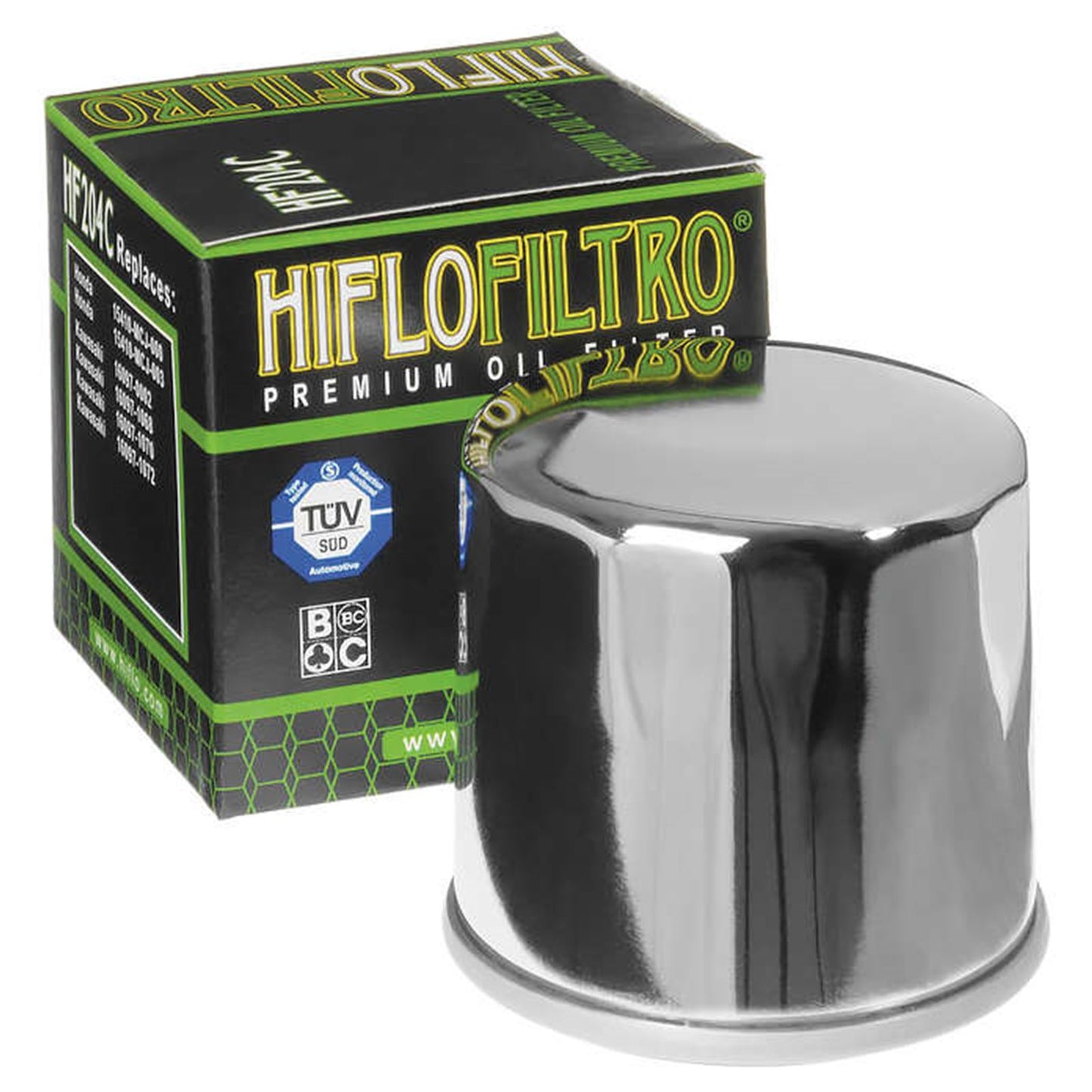 Hiflofiltro Oil Filter Chrome HF204C_95830
