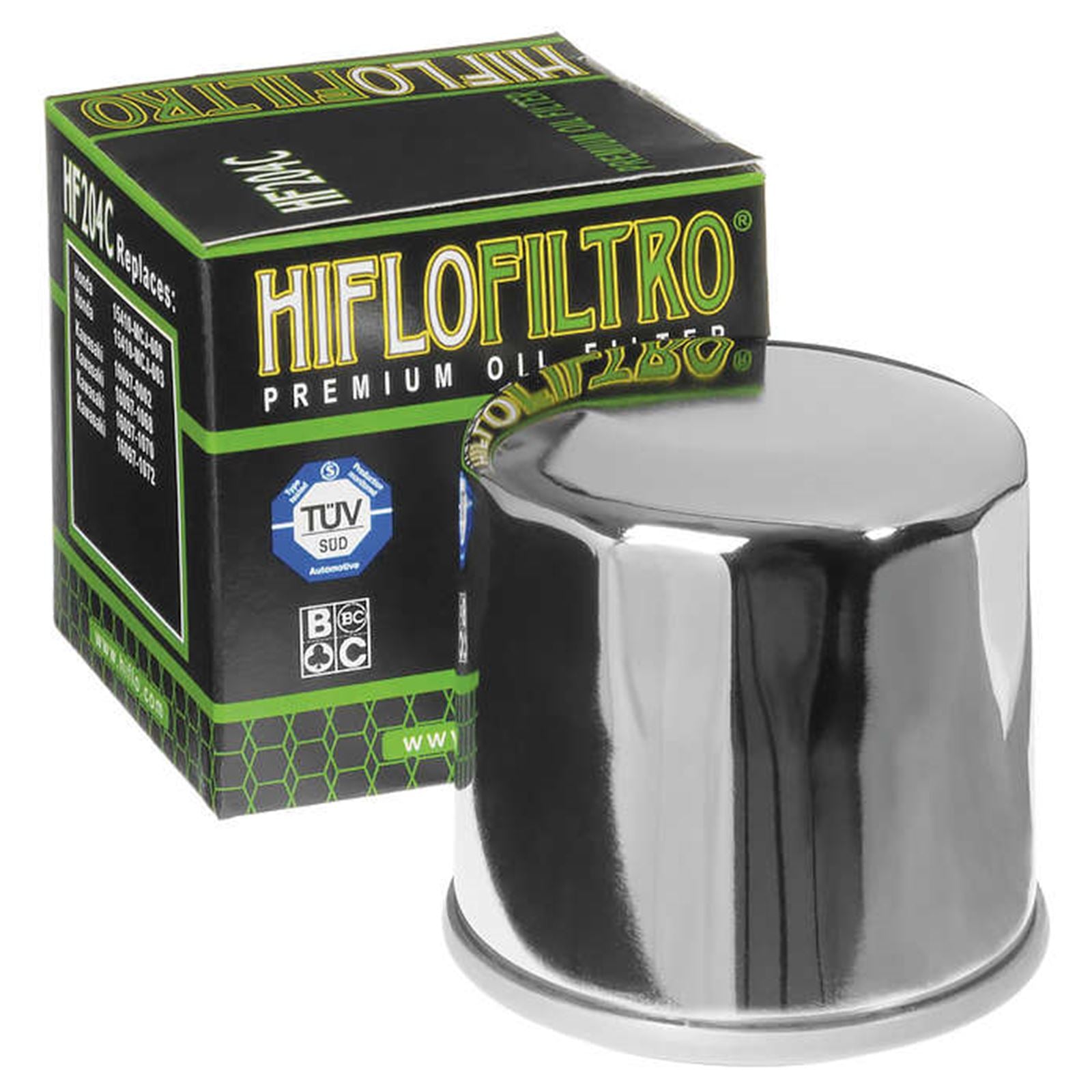 Hiflofiltro Oil Filter Chrome HF204C_95830