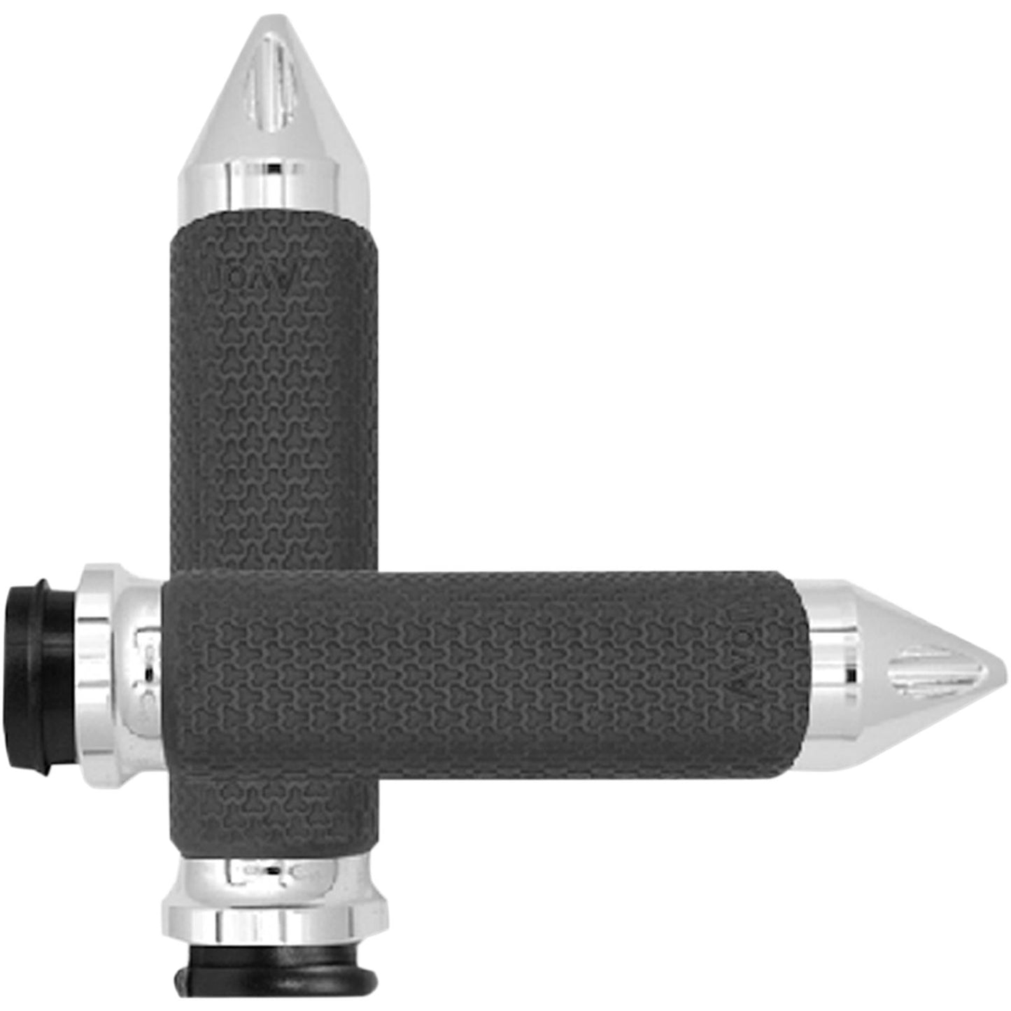 Avon Grips Small Chrome Memory Foam Spike Grips for Throttle by Wire MF-63-CH-FLY-SP_347628