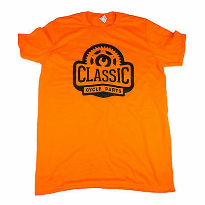 2FastMoto Classic Cycle Parts Orange T-Shirt Black Logo Short Sleeve Large CCPTShirtOrange_1174578