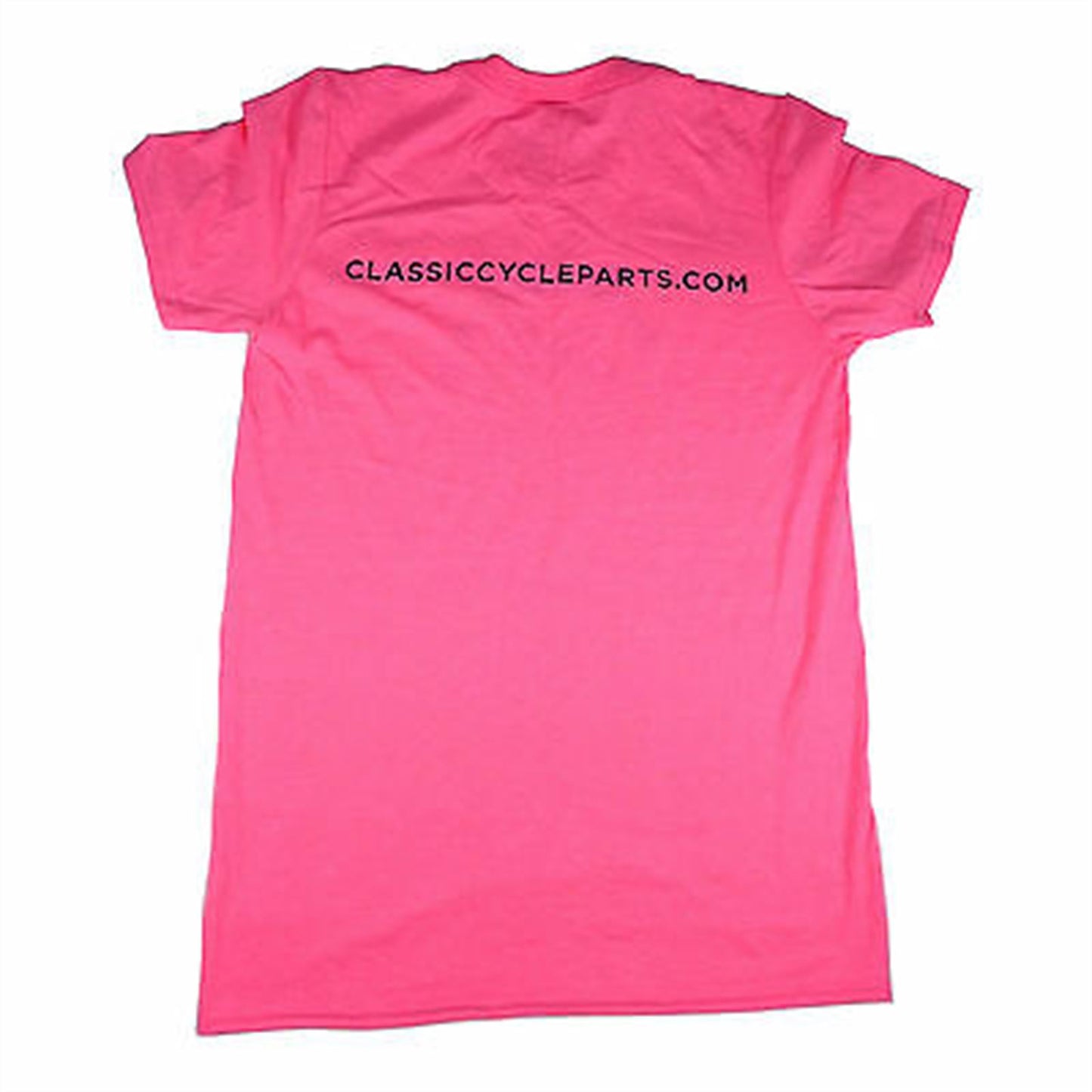 2FastMoto Classic Cycle Parts Pink T-Shirt Black Logo Short Sleeve Small CCPTShirtPink_634140