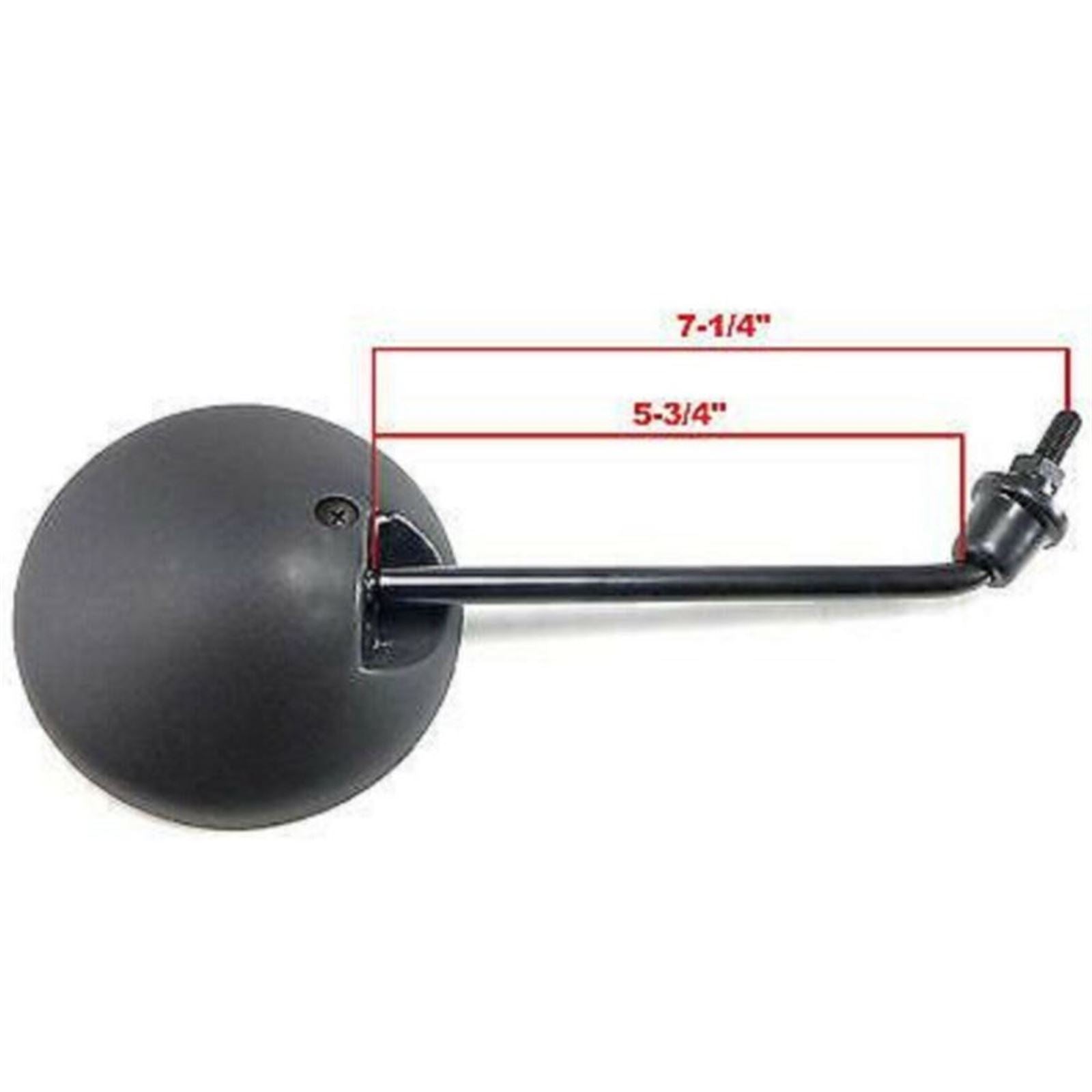 2FastMoto Left Hand Side Mirror 4" Round 8mm Thread For Yamaha Zuma 50 125 2FM-12-11050LF_859846