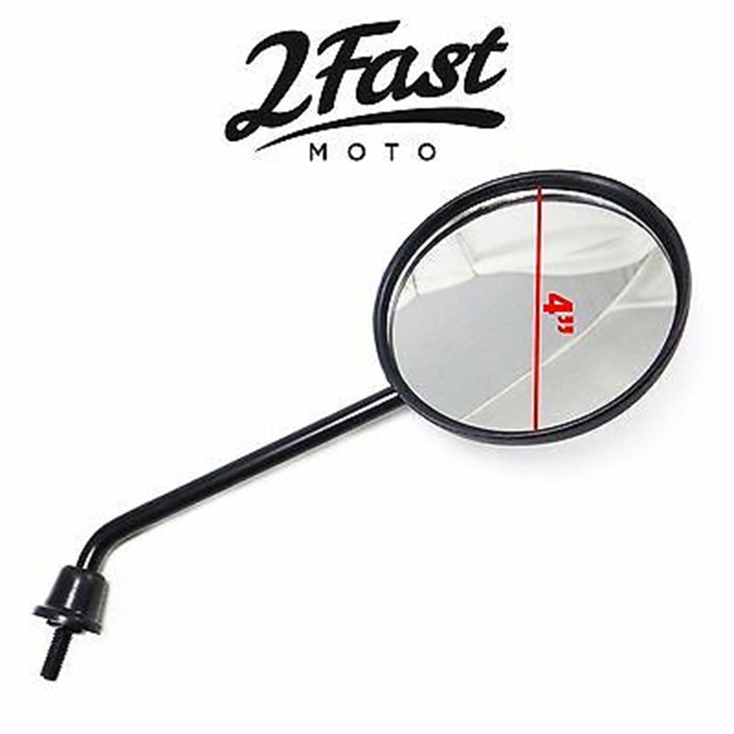 2FastMoto Right Side 4" Round 8mm Thread Mirror for Yamaha Zuma Scooter 12-11050RF_664121