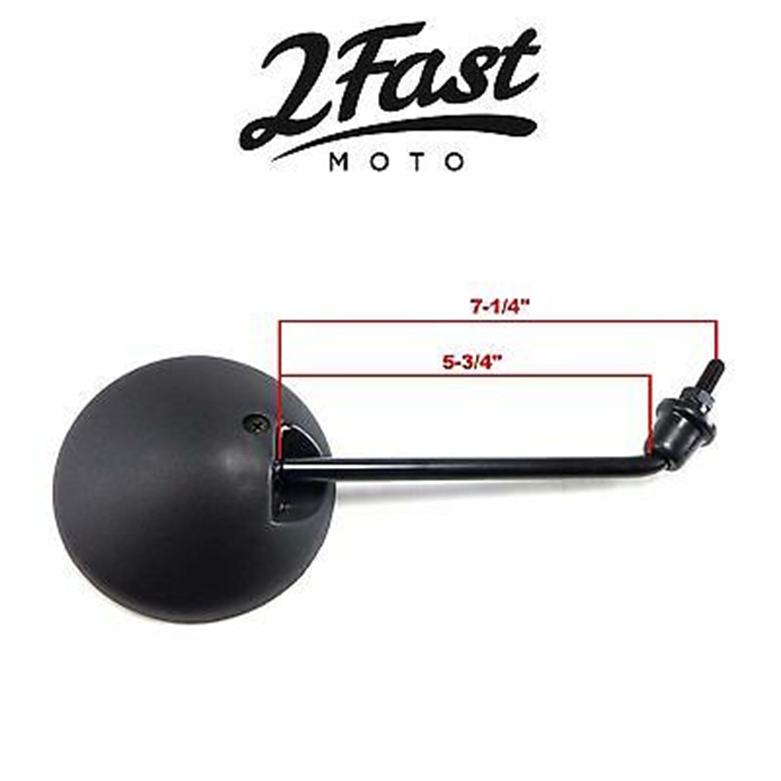 2FastMoto Right Side 4" Round 8mm Thread Mirror for Yamaha Zuma Scooter 12-11050RF_664097