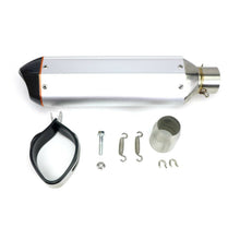 2FastMoto Slip-On Exhaust Performance Muffler Silver with Black Tip 1110_664168