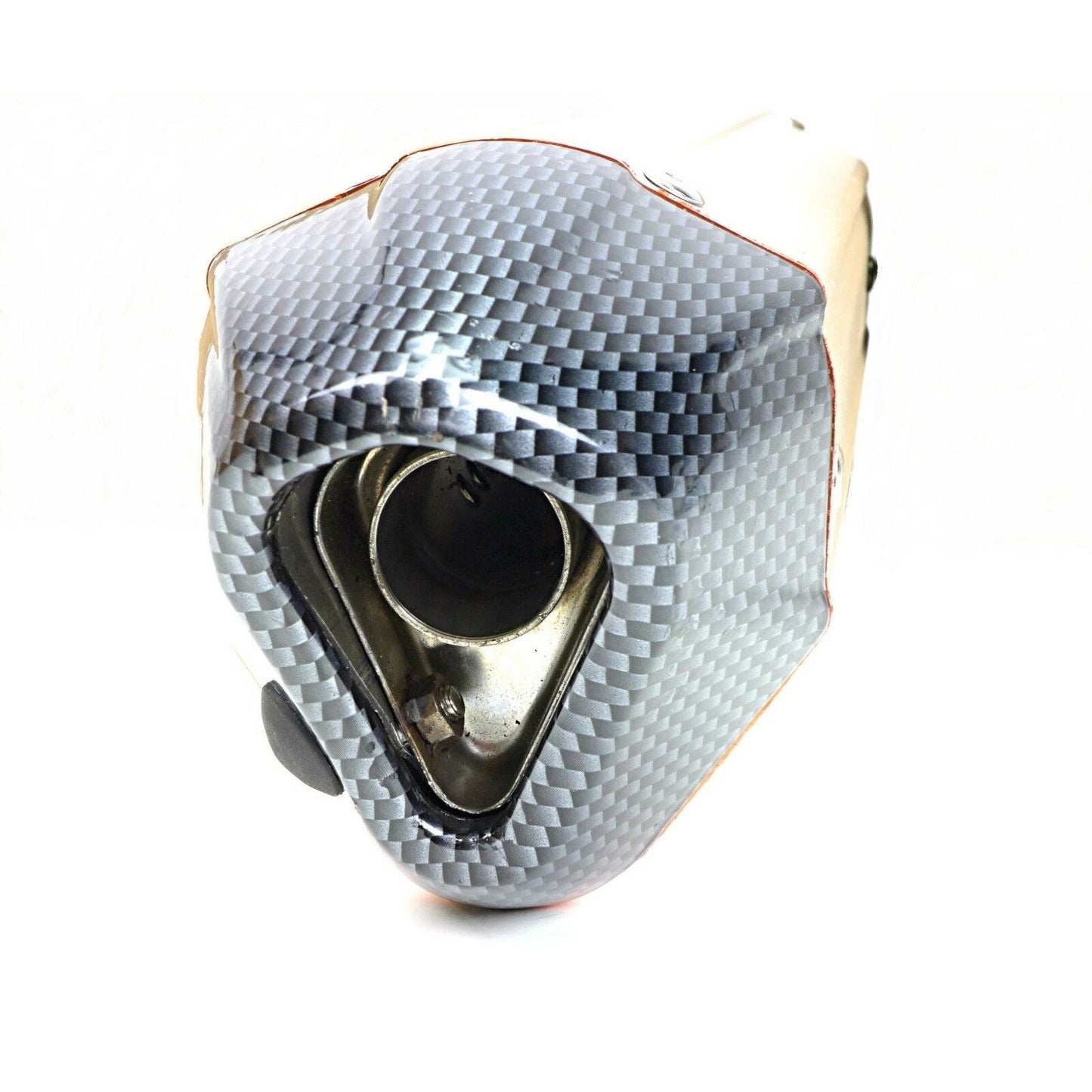 2FastMoto Slip-On Exhaust Performance Muffler Silver with Black Tip 1110_664166