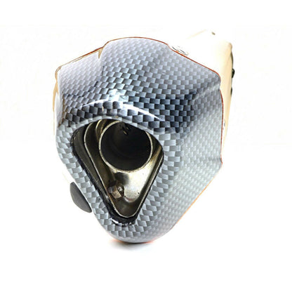 2FastMoto Slip-On Exhaust Performance Muffler Silver with Black Tip 1110_664166