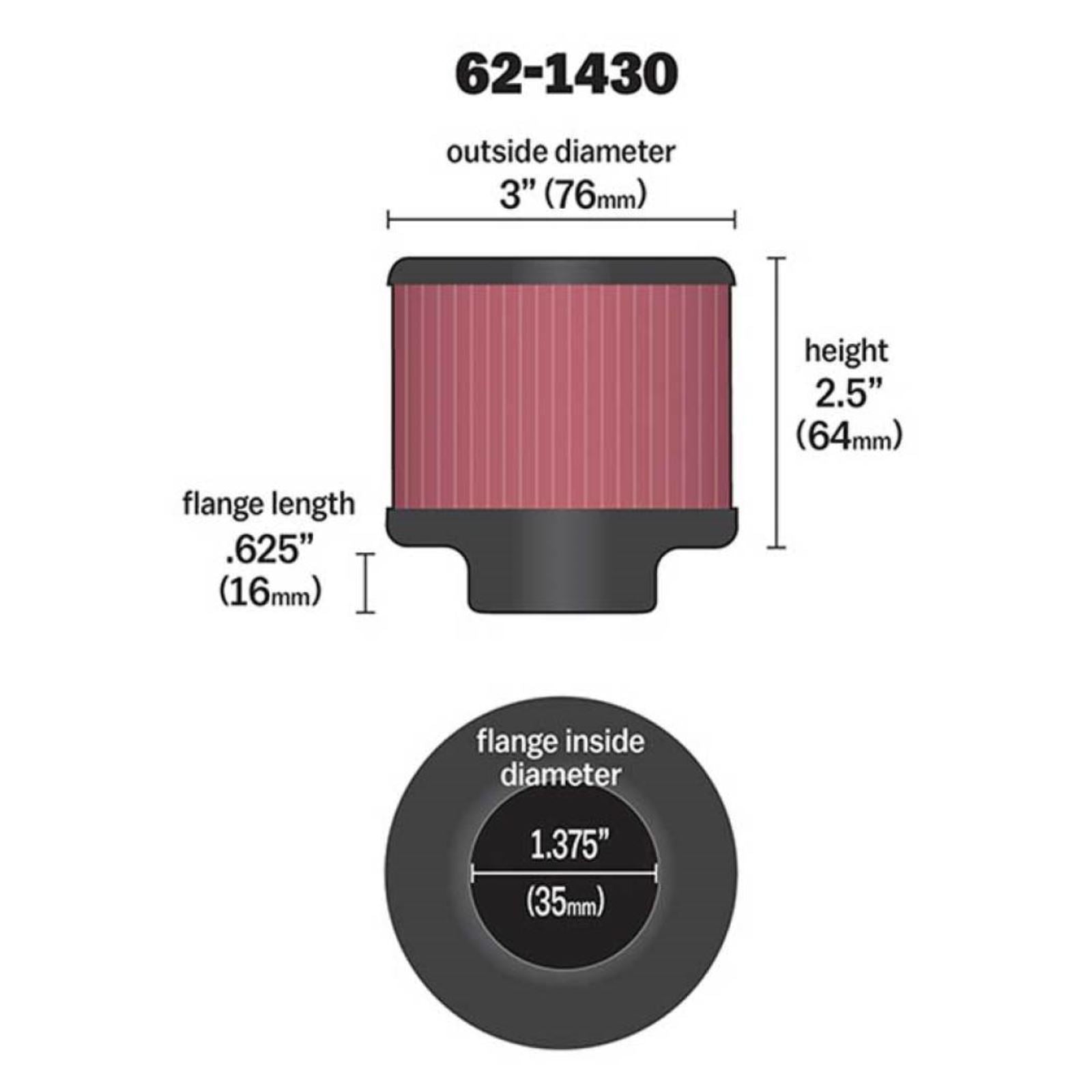 K&N Filters Air Filter Universal [MPN: 62-1430]_1755070