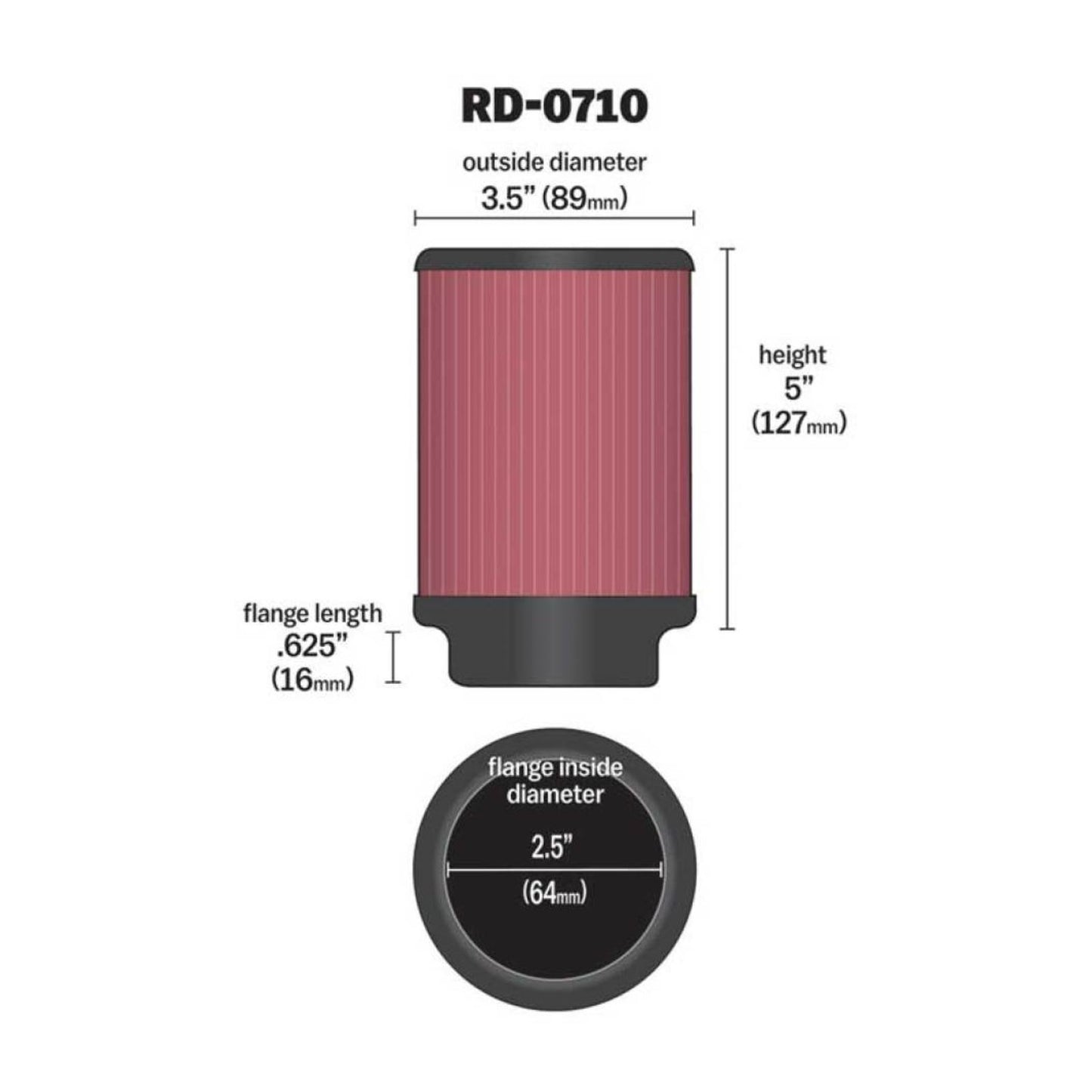 K&N Filters Air Filter Universal [MPN: RD-0710]_1755116