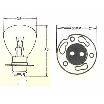 2FastMoto 12 Volt Headlight Bulb for Honda CB160, CA, CB, CL72 77  34901-216-000 /  a5676h_667999