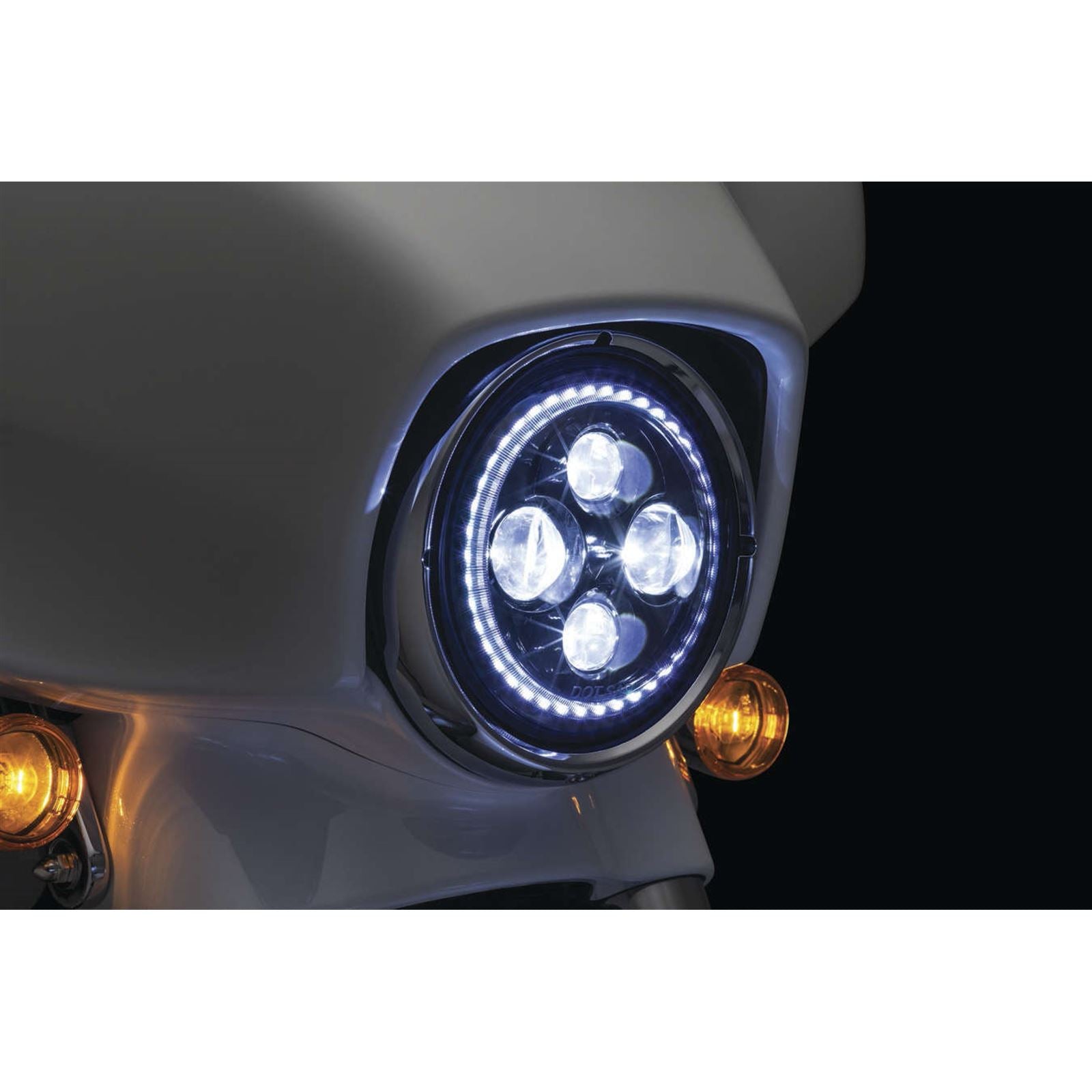 Kuryakyn 7" Headlamp with Halo 2460_97431