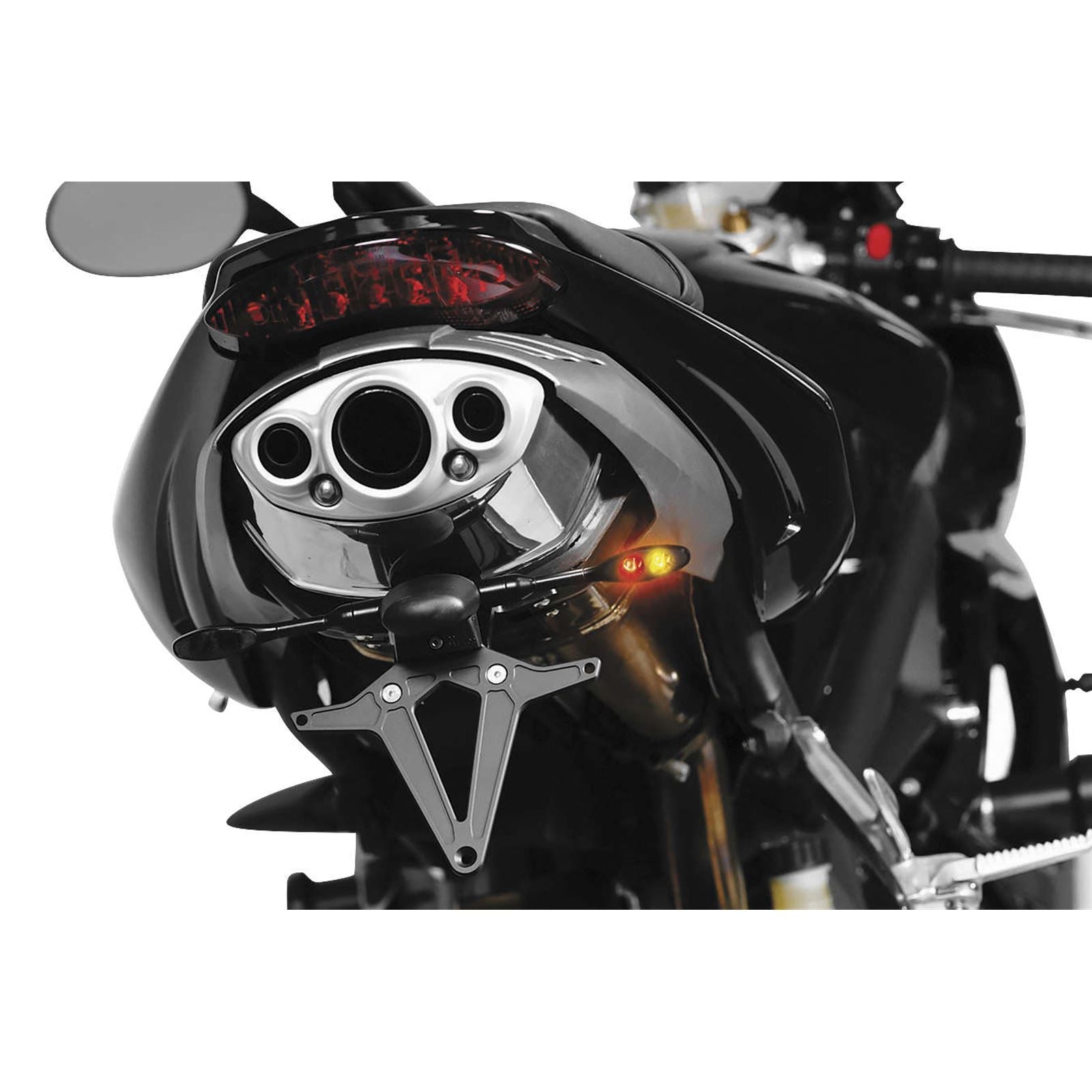 Kuryakyn Kellermann Micro 1000 Marker Lights Red/Amber LED - Dark Smoke Lens 2534_97615