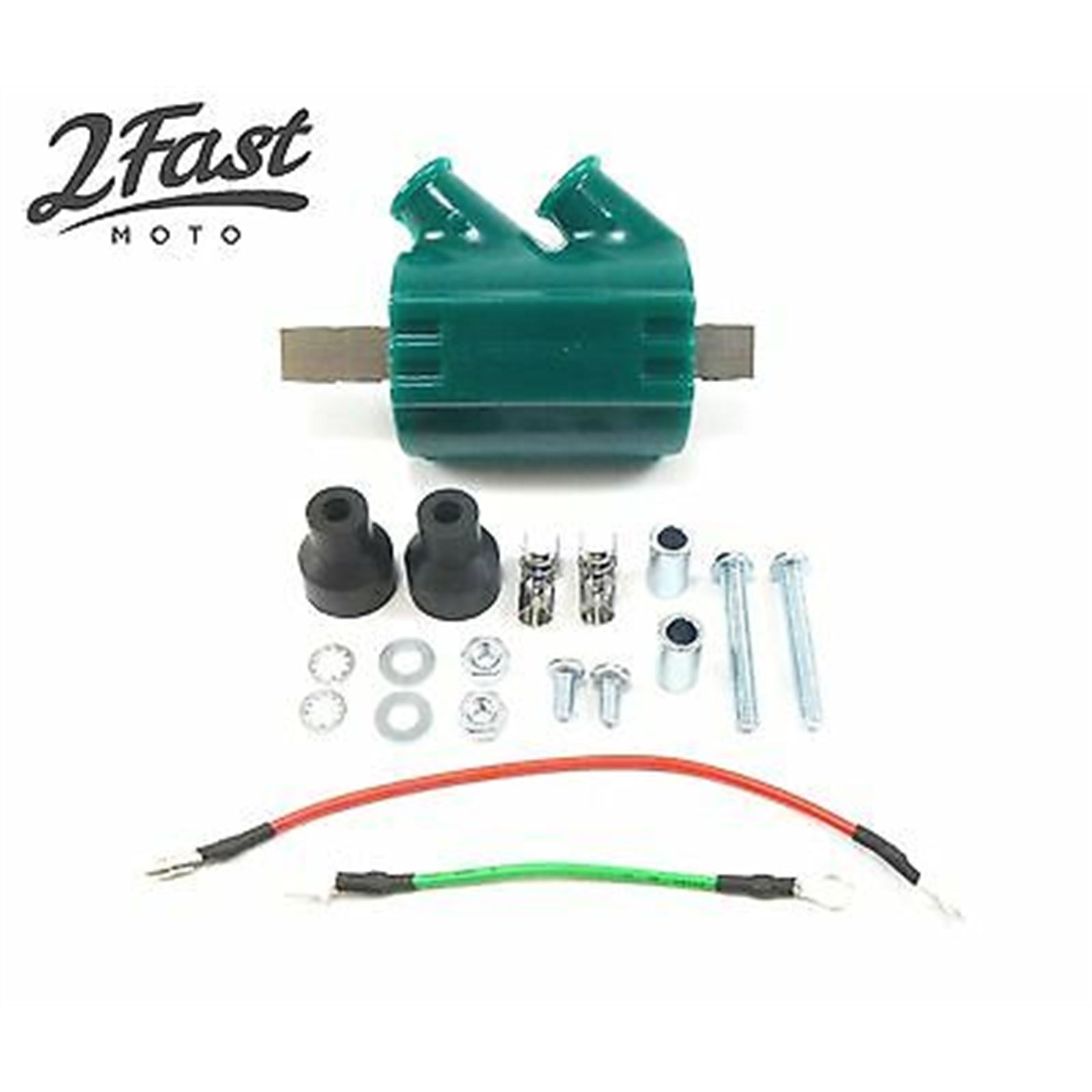 2FastMoto 12 Volt Ignition Coil Dual Output High Perf 3 Ohm for Honda 46-15050 / dc1-1_664185