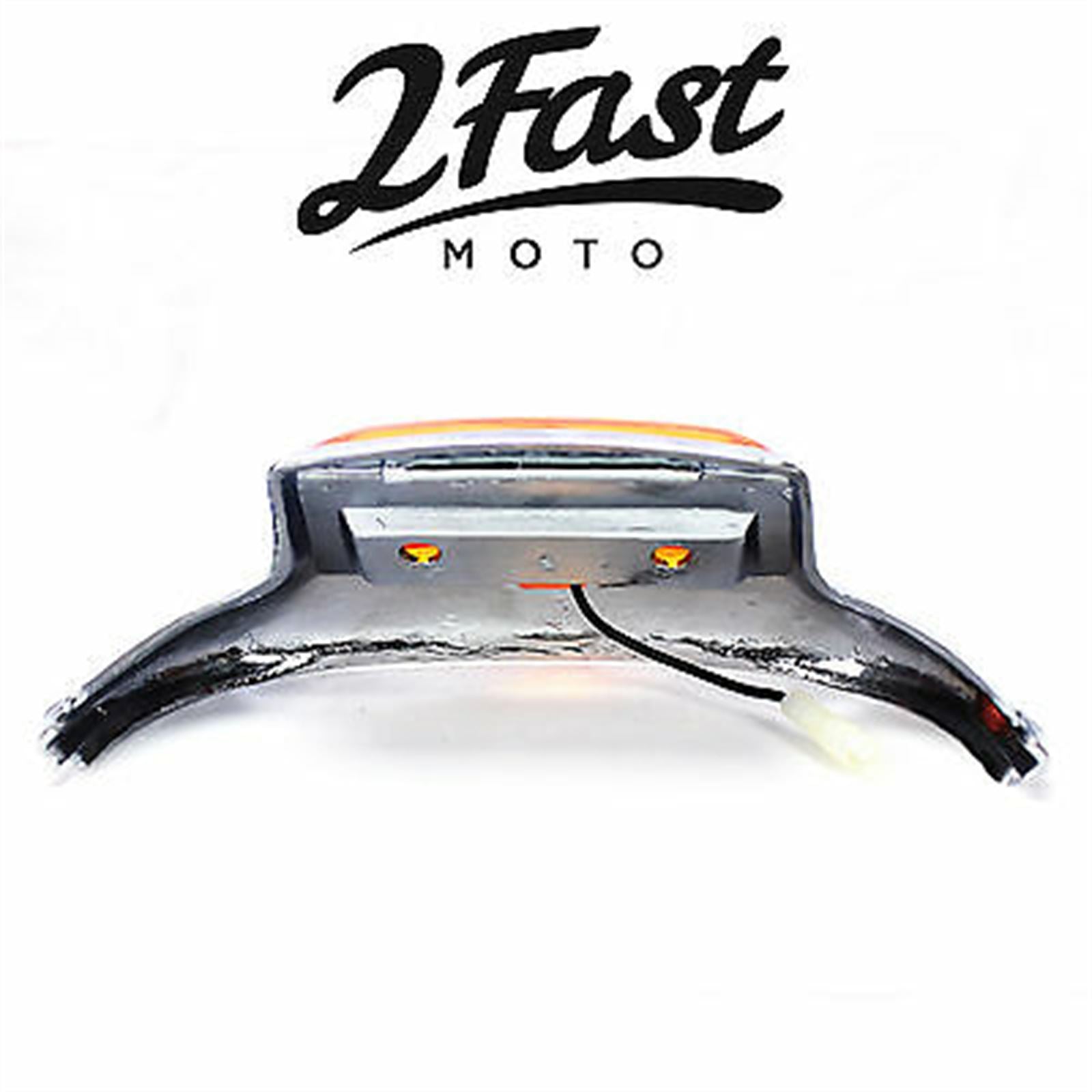 2FastMoto Motorcycle Fender Trim Light Amber Lens Custom For Harley 225-5158_628399