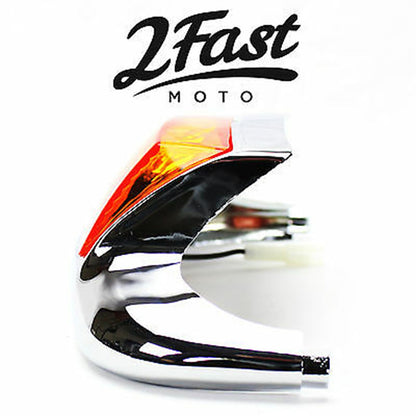 2FastMoto Motorcycle Fender Trim Light Amber Lens Custom For Harley 225-5158_628398