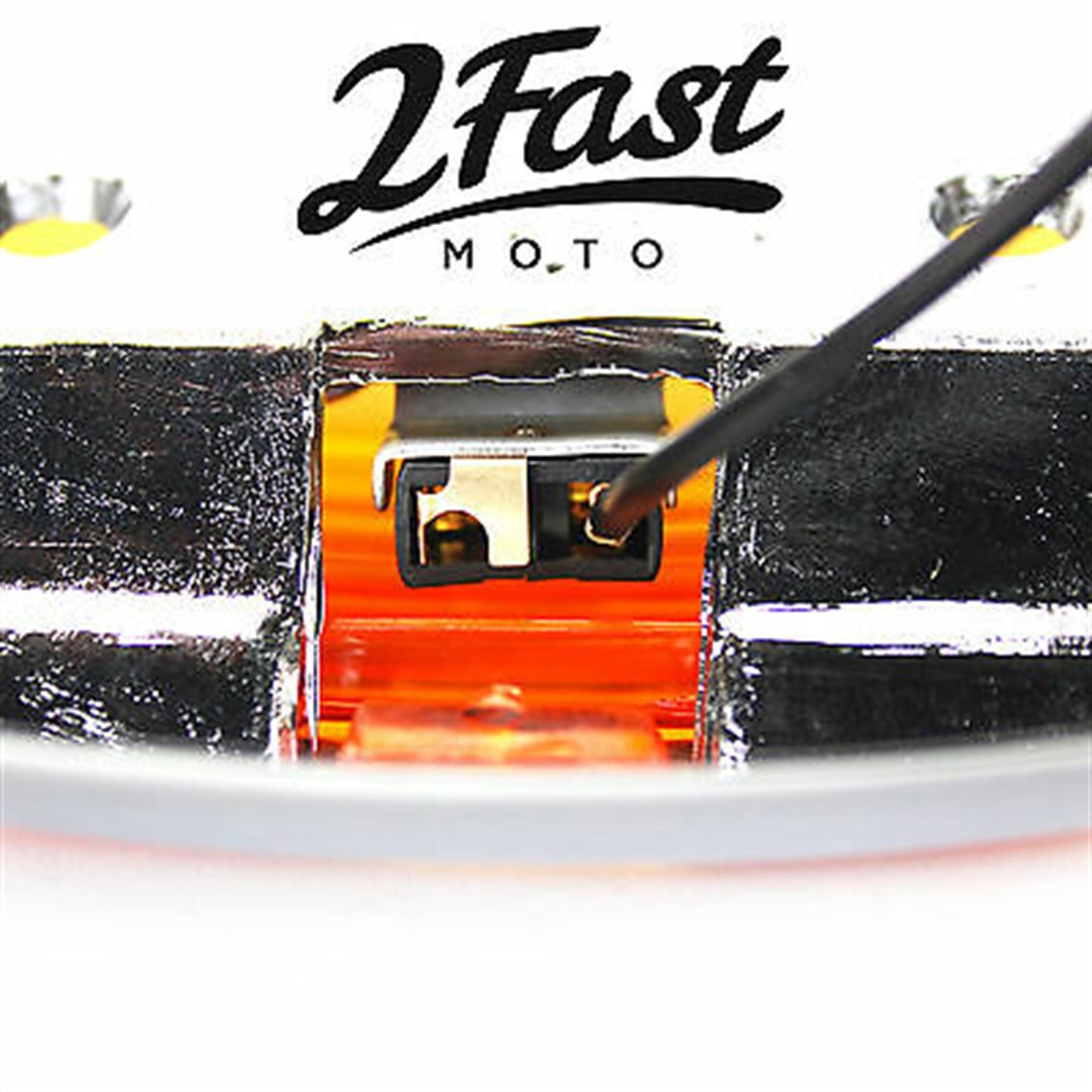 2FastMoto Motorcycle Fender Trim Light Amber Lens Custom For Harley 225-5158_628396