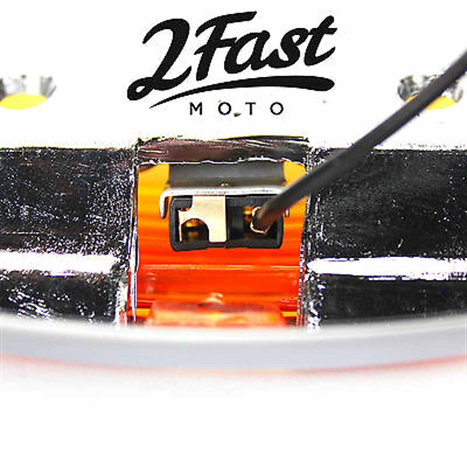 2FastMoto Motorcycle Fender Trim Light Amber Lens Custom For Harley 225-5158_628396