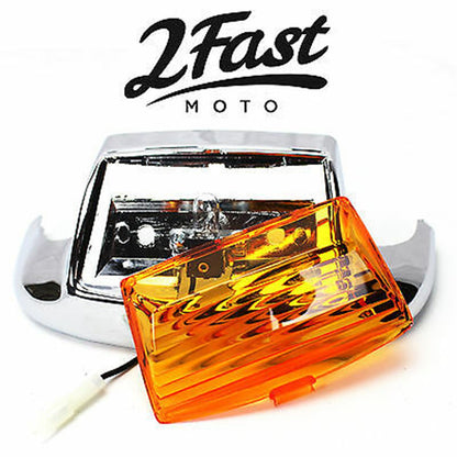 2FastMoto Motorcycle Fender Trim Light Amber Lens Custom For Harley 225-5158_628394