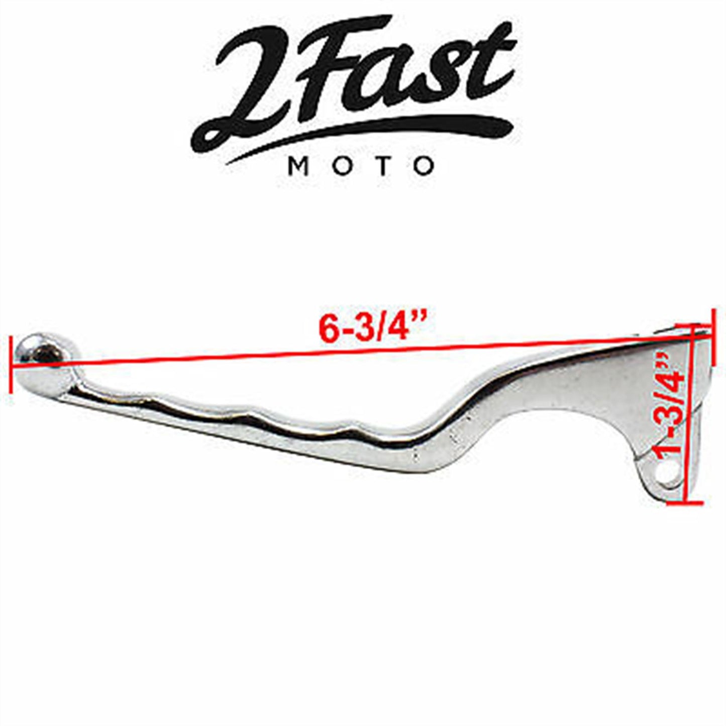 2FastMoto Polished Clutch Lever Dog Leg Finger Grooves Left Hand For Honda 30-74201_634056