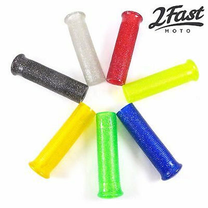 2FastMoto Jackhammer Style Yellow 1" Bar Grips for Most Motorcycles 01-21856FY_634051