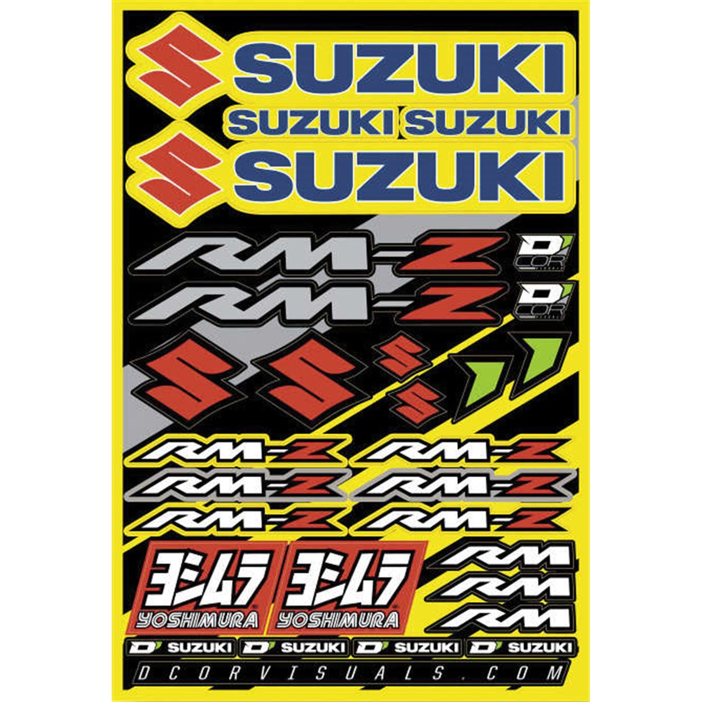 D'Cor Decal Sheet For Suzuki RMZ 12"X18" [MPN: 40-40-100]_99164