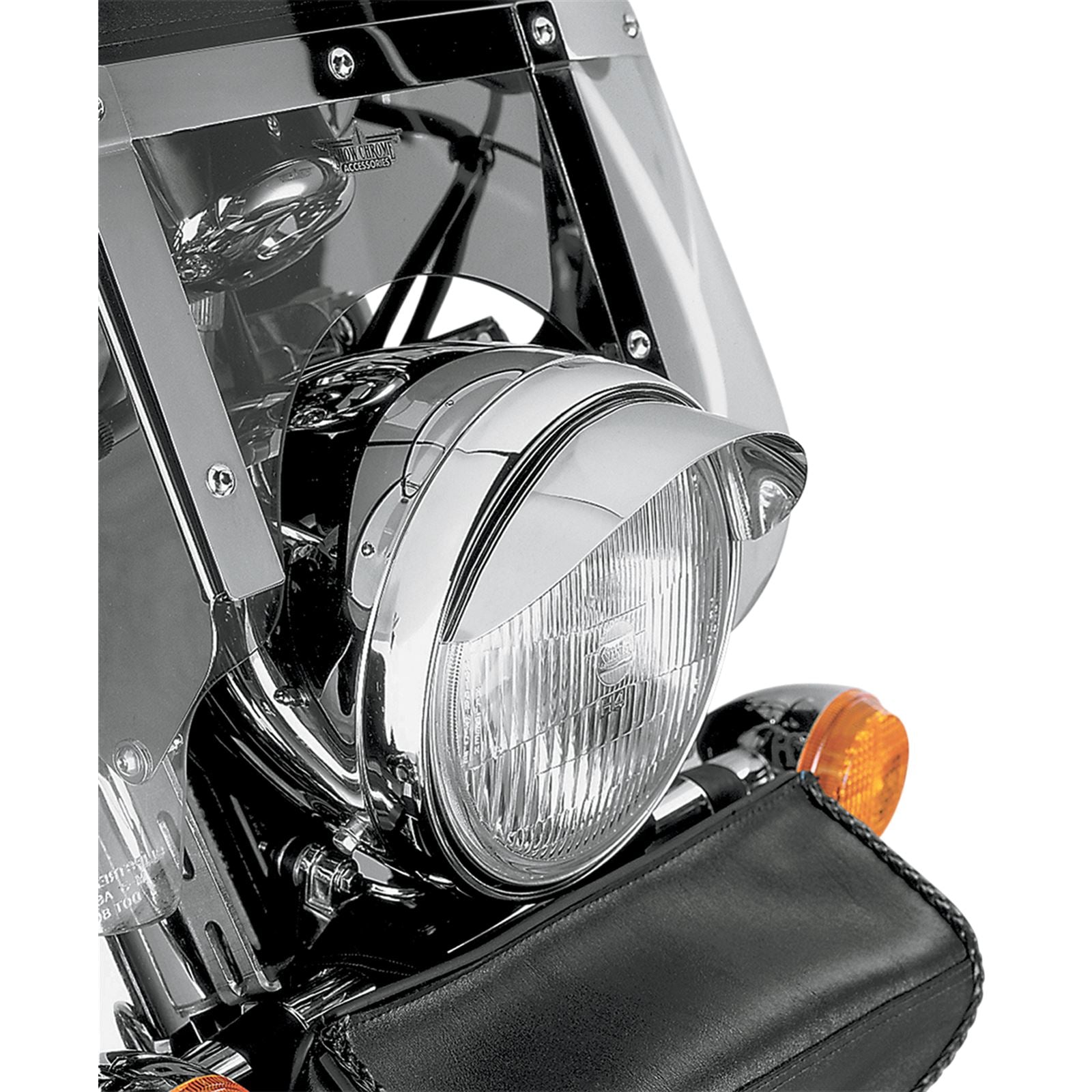 Show Chrome 7" Headlight Visor - Chrome 53-429_473994