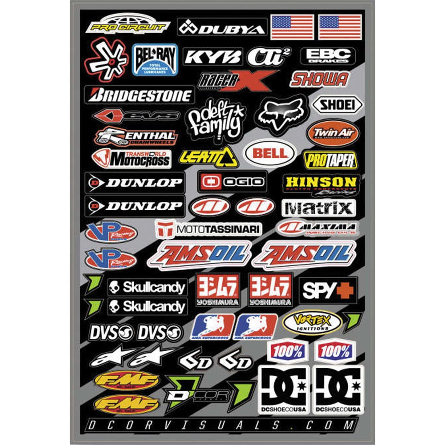 D'Cor MISC Logos Decal Sheet 12"X18" [MPN: 40-90-105]_99291