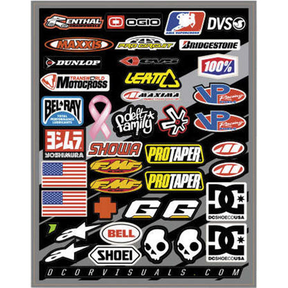 D'Cor Helmet Logos Decal Sheet 9.5"X12" [MPN: 40-90-104]_99318